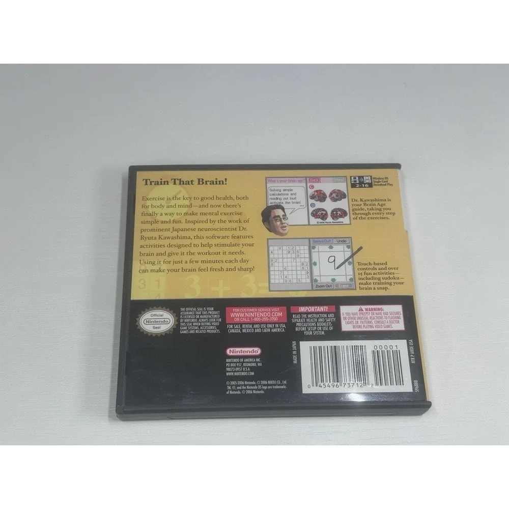 Brain Age Nintendo DS Complete CIB Brain Training Sudoku Tested